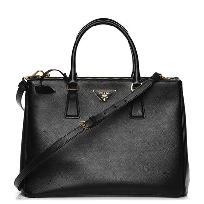 Prada Saffiano Medium Galleria Double Zip Tote Black 1 of 7