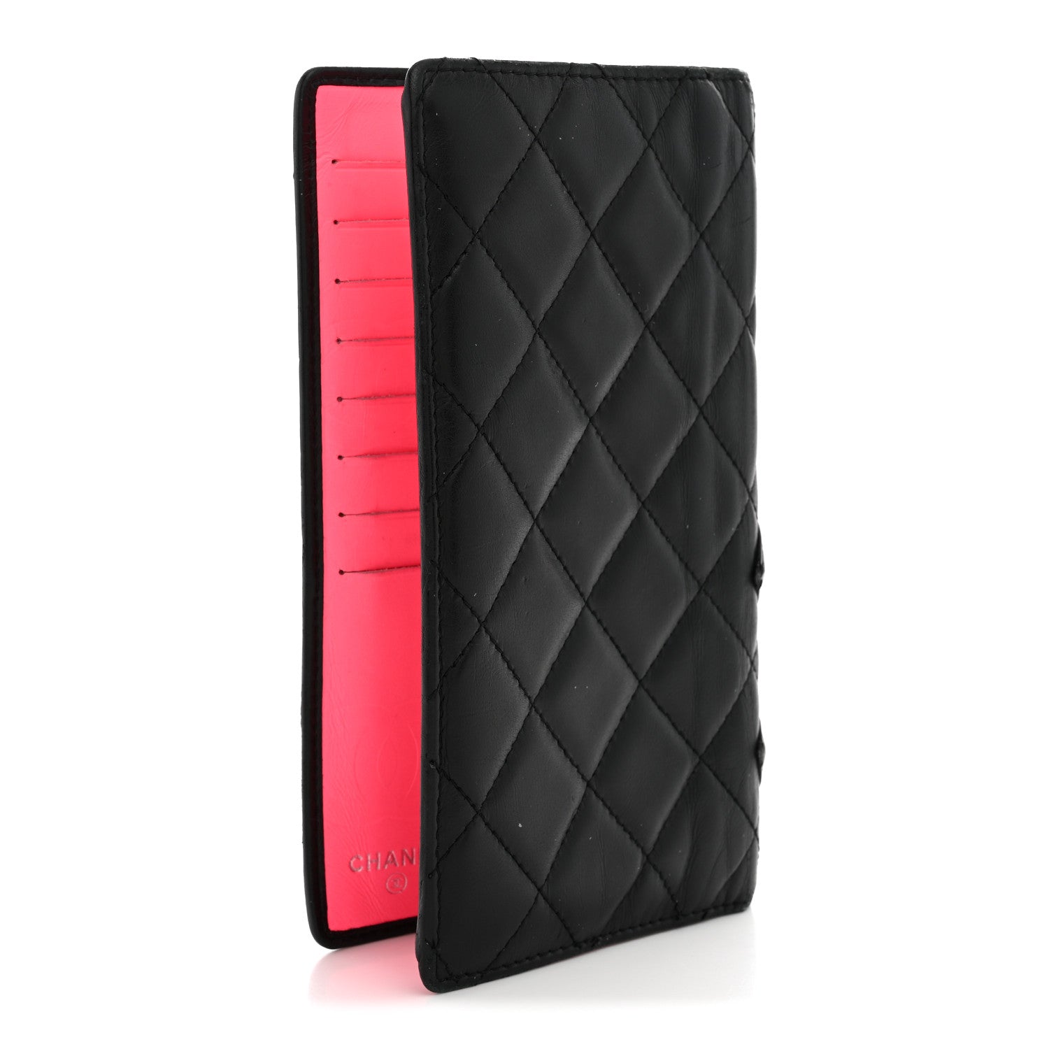 Chanel Calfskin Quilted Cambon Yen Wallet Black 3 of 12