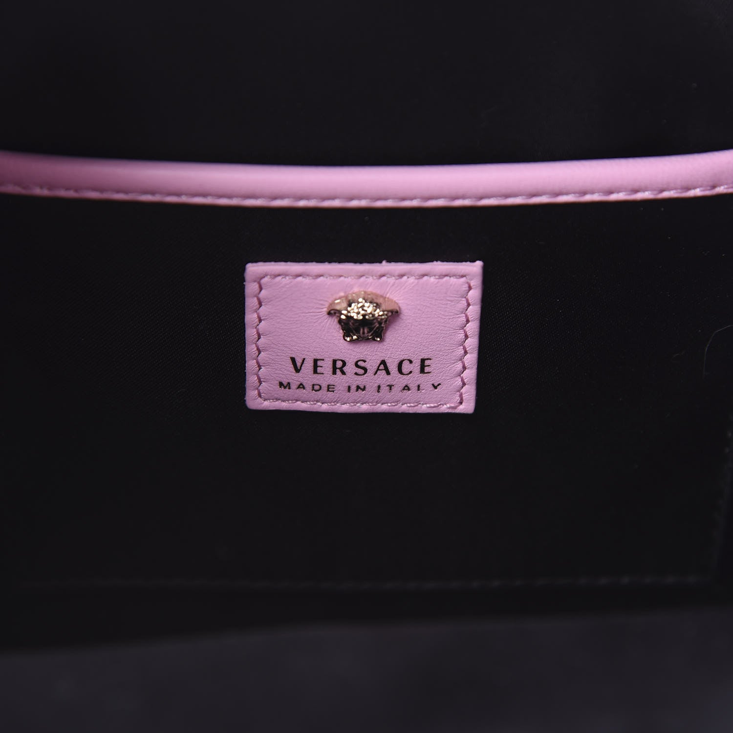 Versace Calfskin Palazzo Embroidered Baroque Mini Backpack Pink 7 of 8
