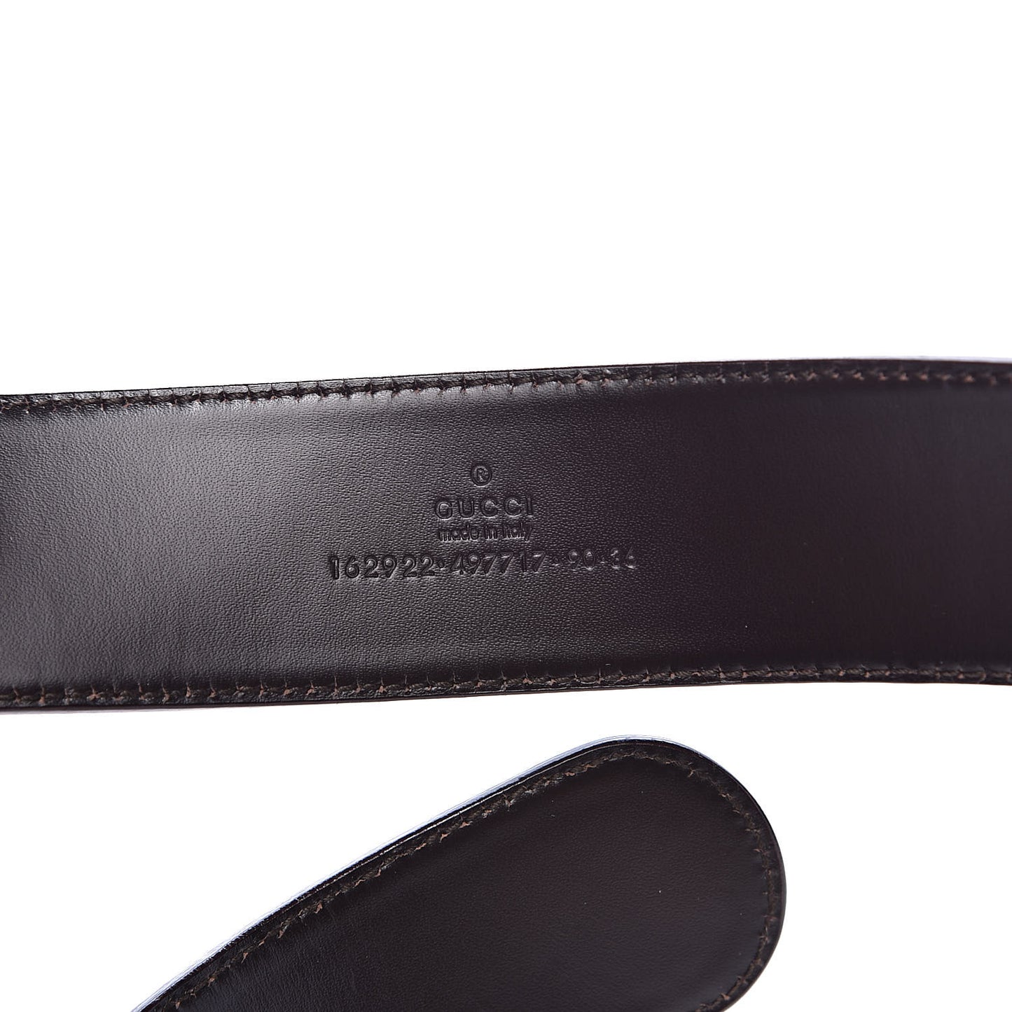 Calfskin Web Interlocking G Belt 90 36 Dark Brown