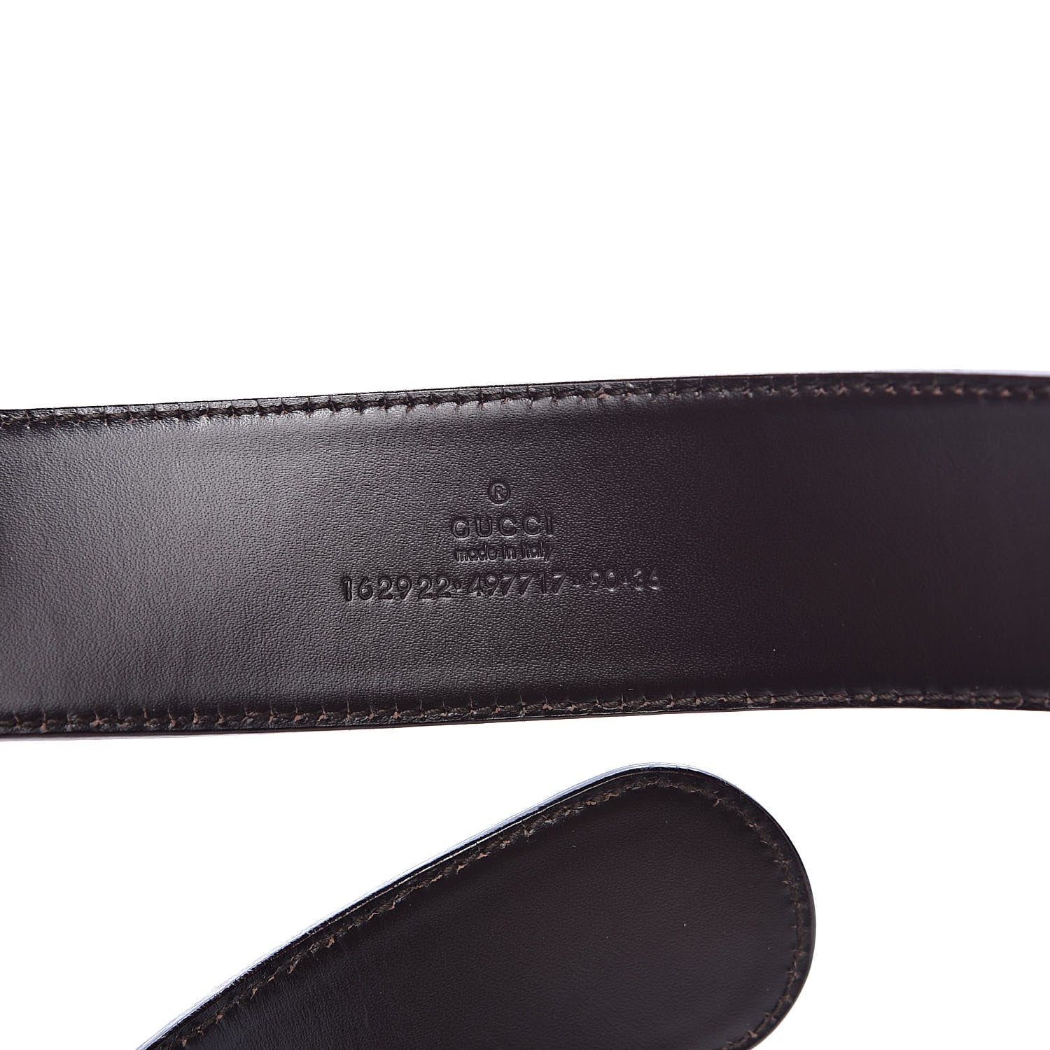 Gucci Calfskin Web Interlocking G Belt 90 36 Dark Brown 6 of 6