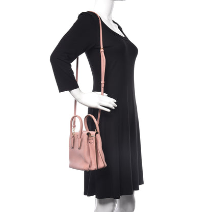 MCM Grained Calfskin Mini Milla Tote Pink 2 of 9