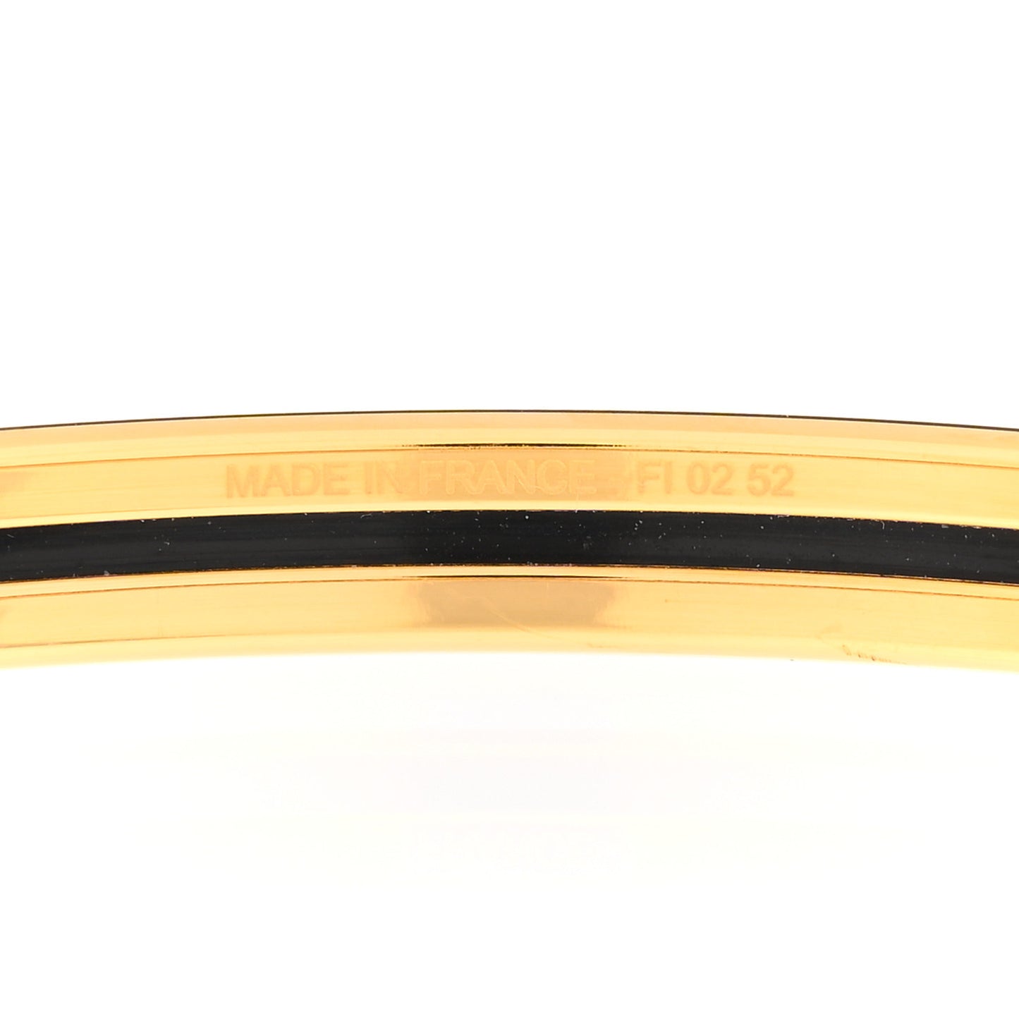 Enamel Printed Extra Narrow Bracelet 65 White