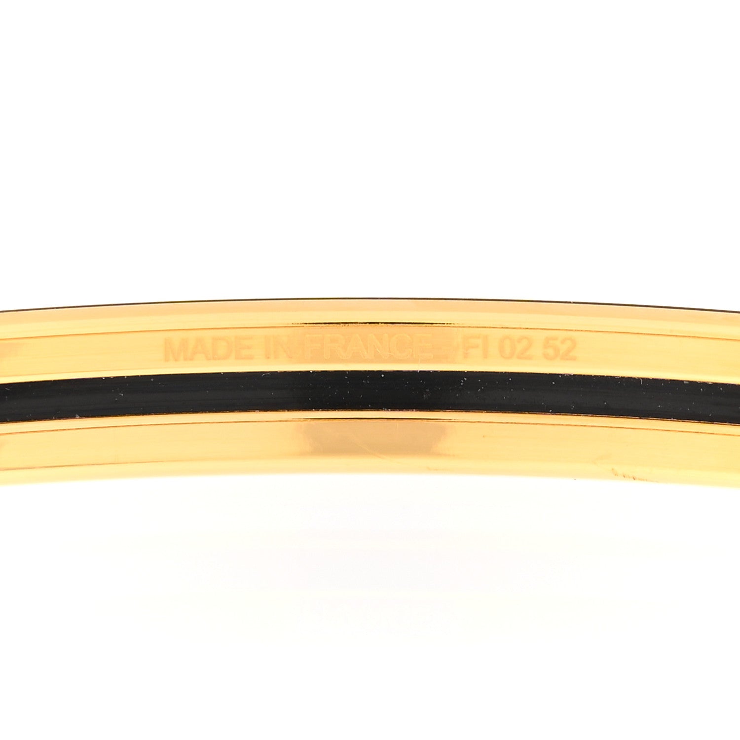 Hermes Enamel Printed Extra Narrow Bracelet 65 White 5 of 5
