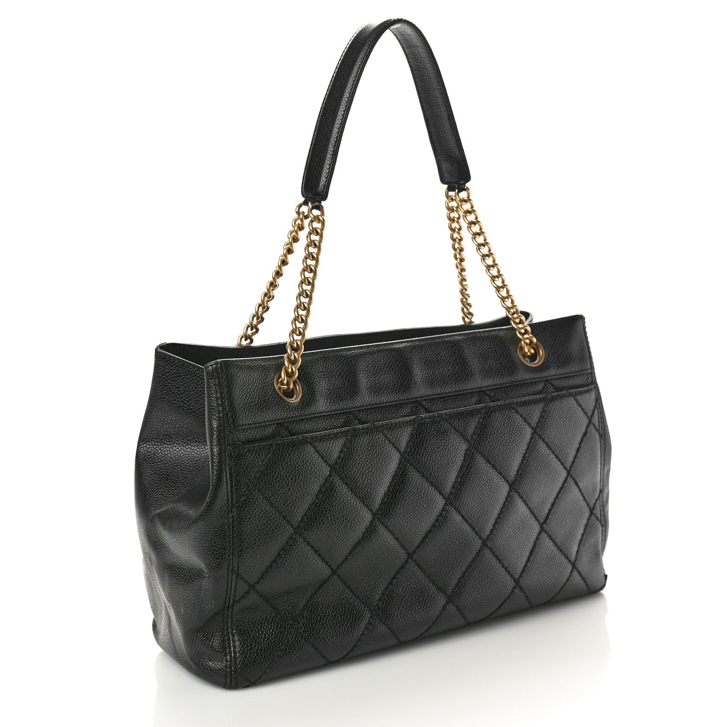 Chanel Caviar Quilted Shopping Tote Black 3 of 11