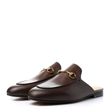 Gucci Calfskin Womens Princetown Slippers 40.5 Fondente Brown 3 of 8