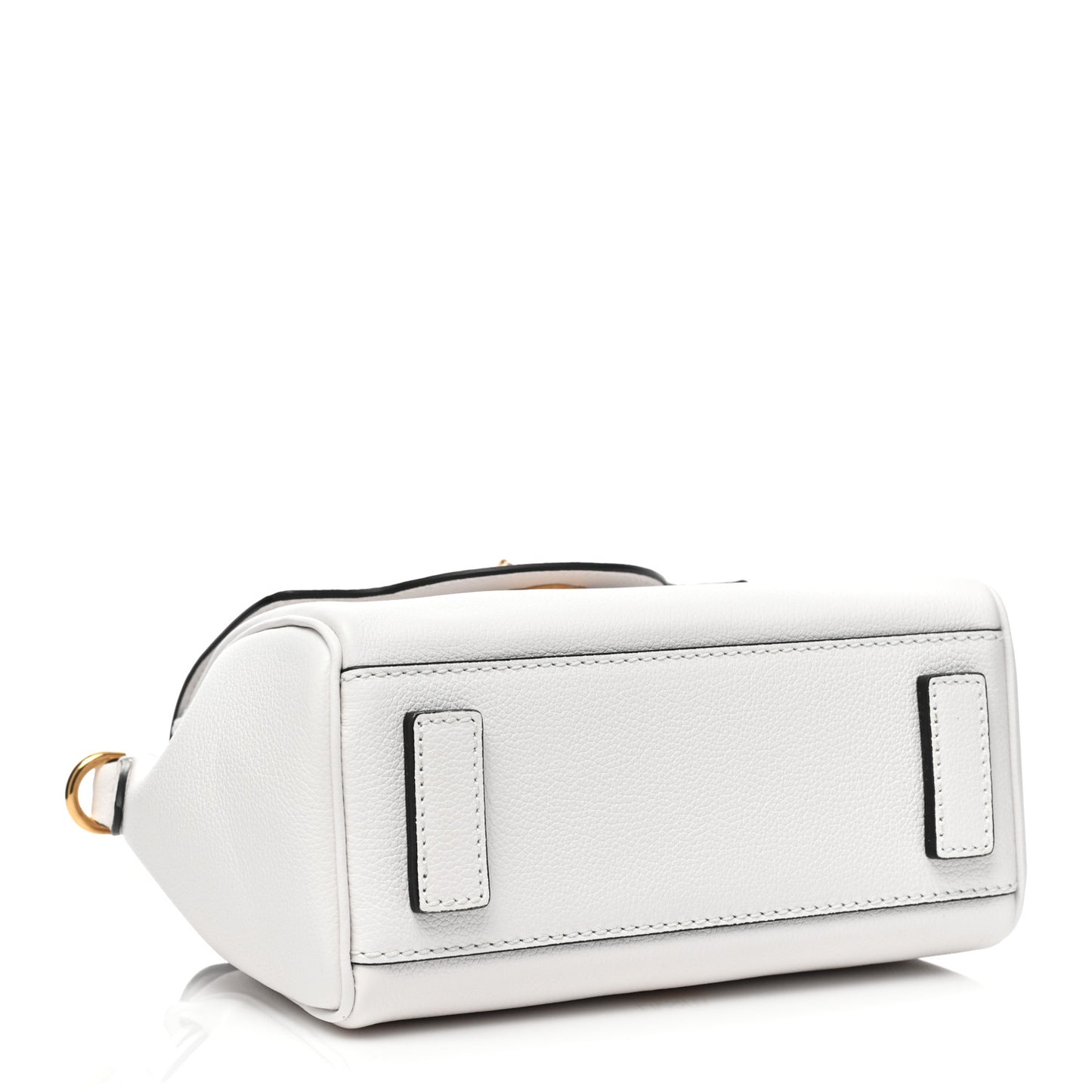 Grained Calfskin Small La Medusa Top Handle Bag Optical White