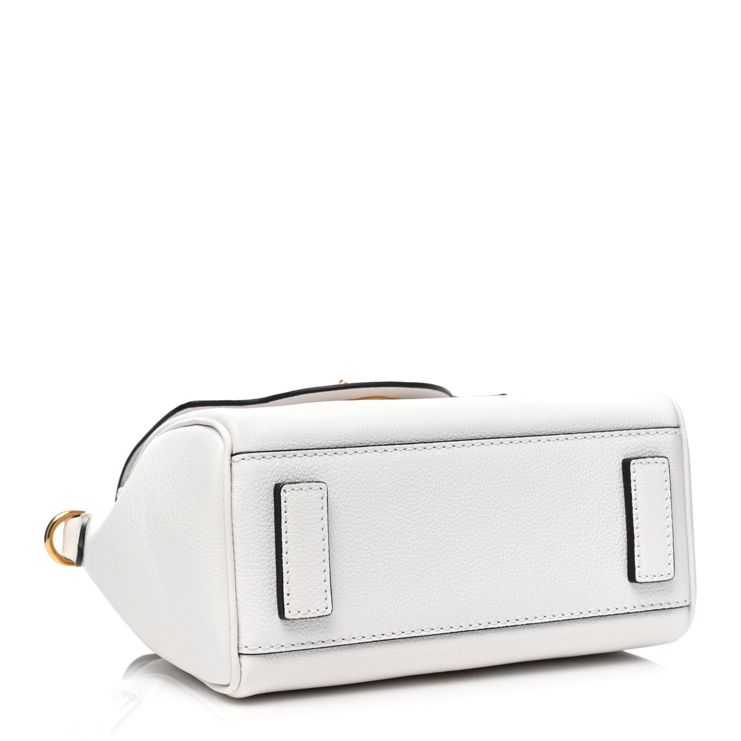 Versace Grained Calfskin Small La Medusa Top Handle Bag Optical White 4 of 9