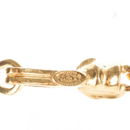 Chanel Fretwork CC Spindles Long Necklace Gold 4 of 4