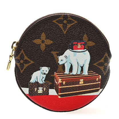 Louis Vuitton Monogram 2017 Christmas Animation Round Coin Purse 1 of 6