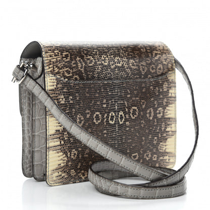 Hermes Matte Alligator Lizard Mini Sac Roulis Ombre Gris Perle 3 of 16