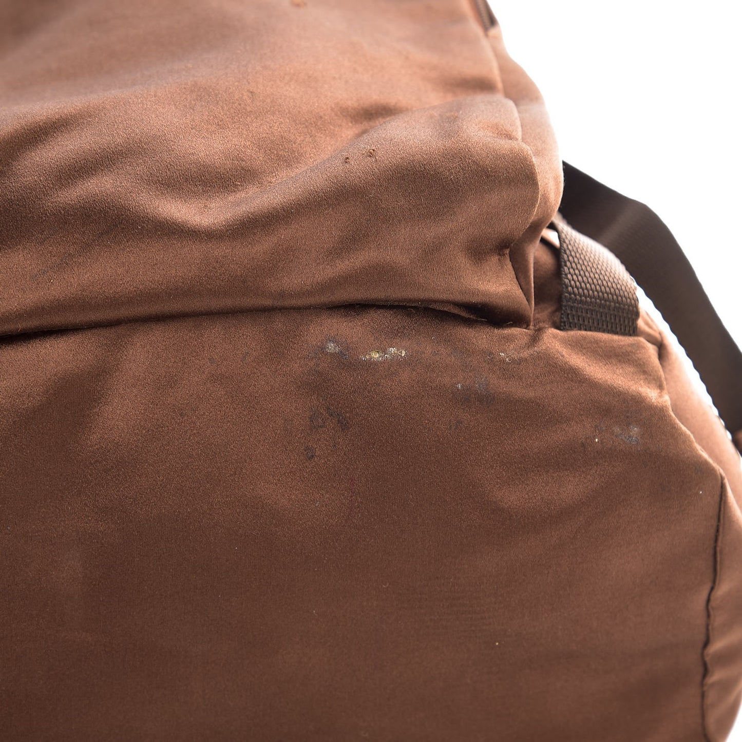 Nylon Vela Double Buckle Backpack Brown