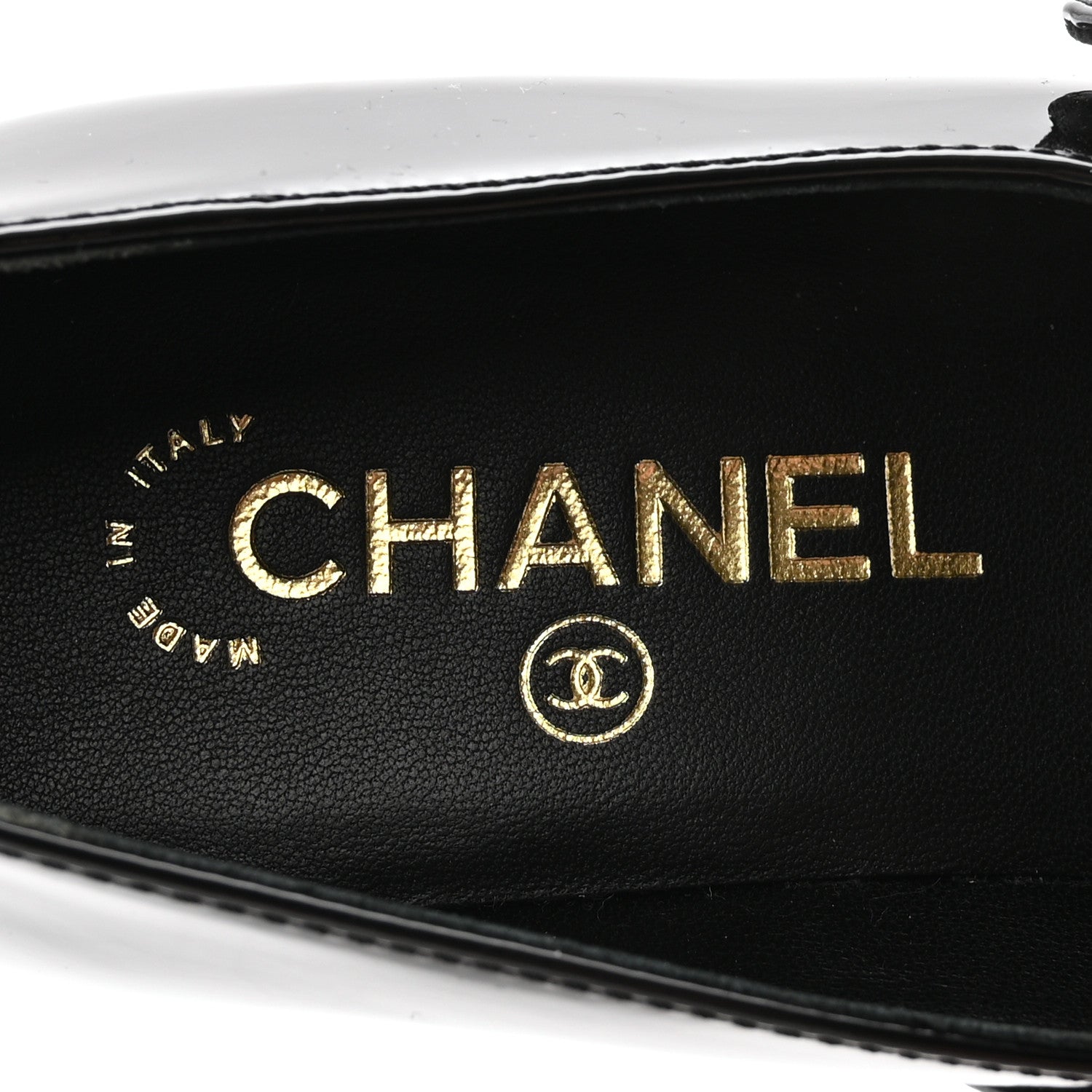 Chanel Patent Calfskin Mary Janes Flats 37.5 Black 8 of 10
