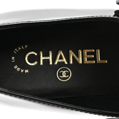 Chanel Patent Calfskin Mary Janes Flats 37.5 Black 8 of 10