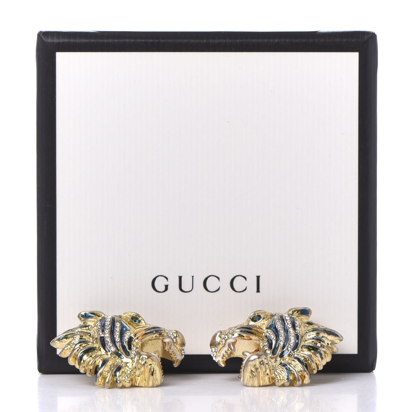 Crystal Rajah Earrings Gold