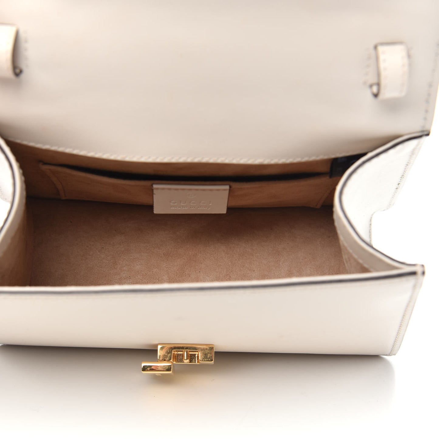 Calfskin Mini Sylvie Top Handle Bag White