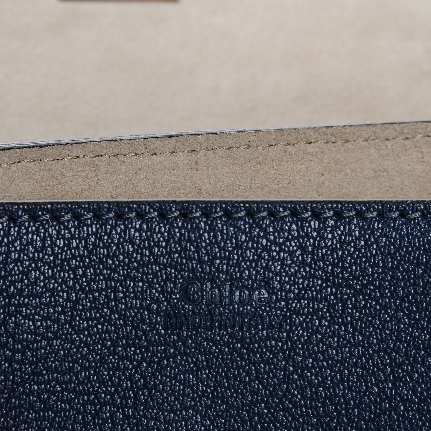 Goatskin Drew Shoulder Bag Denim Blue