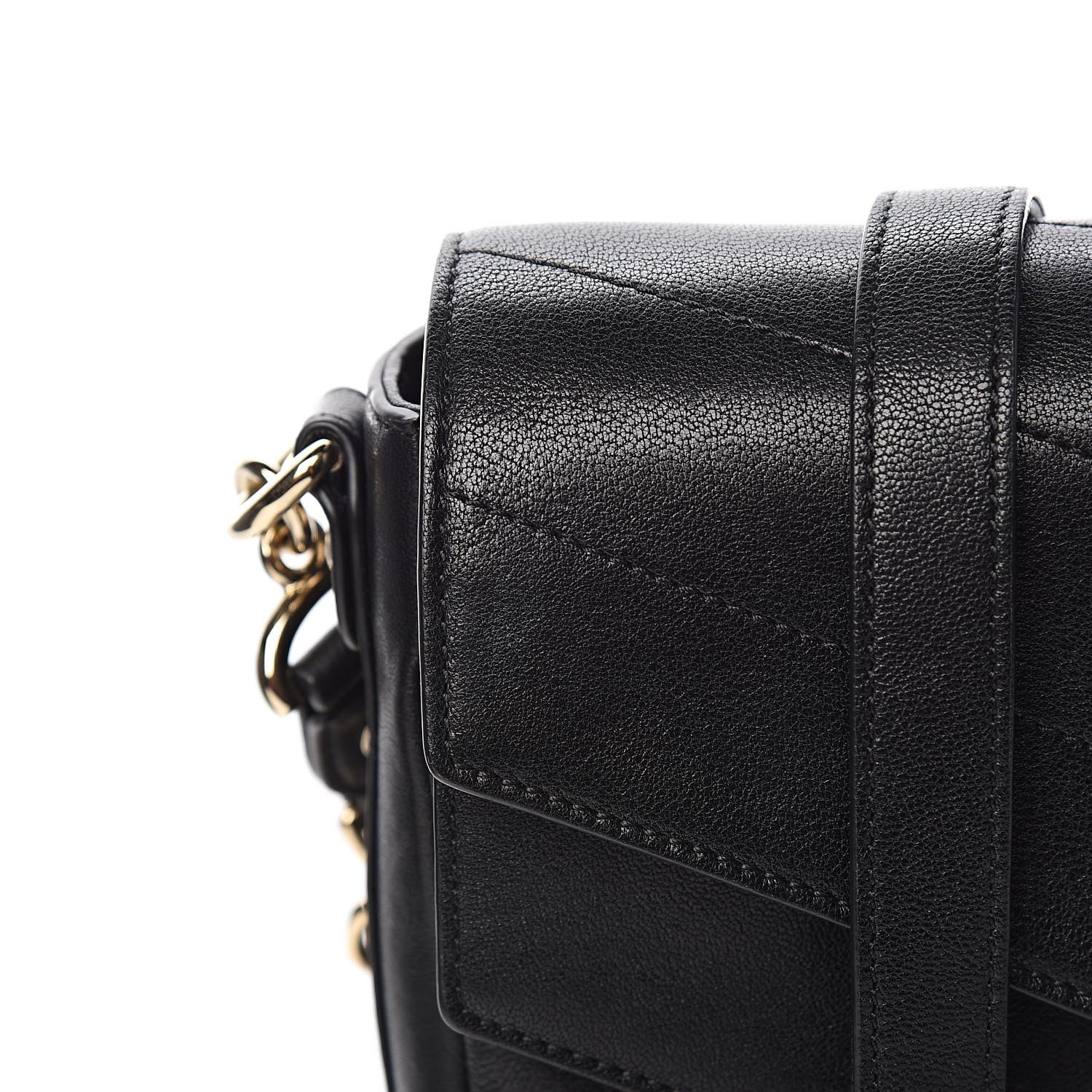 Chanel Sheepskin Chevron Quilted Mini Double Chevron Flap Black 11 of 12