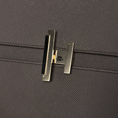 Hermes Epsom Cinhetic Boxy Top Handle Bag Etain 9 of 13