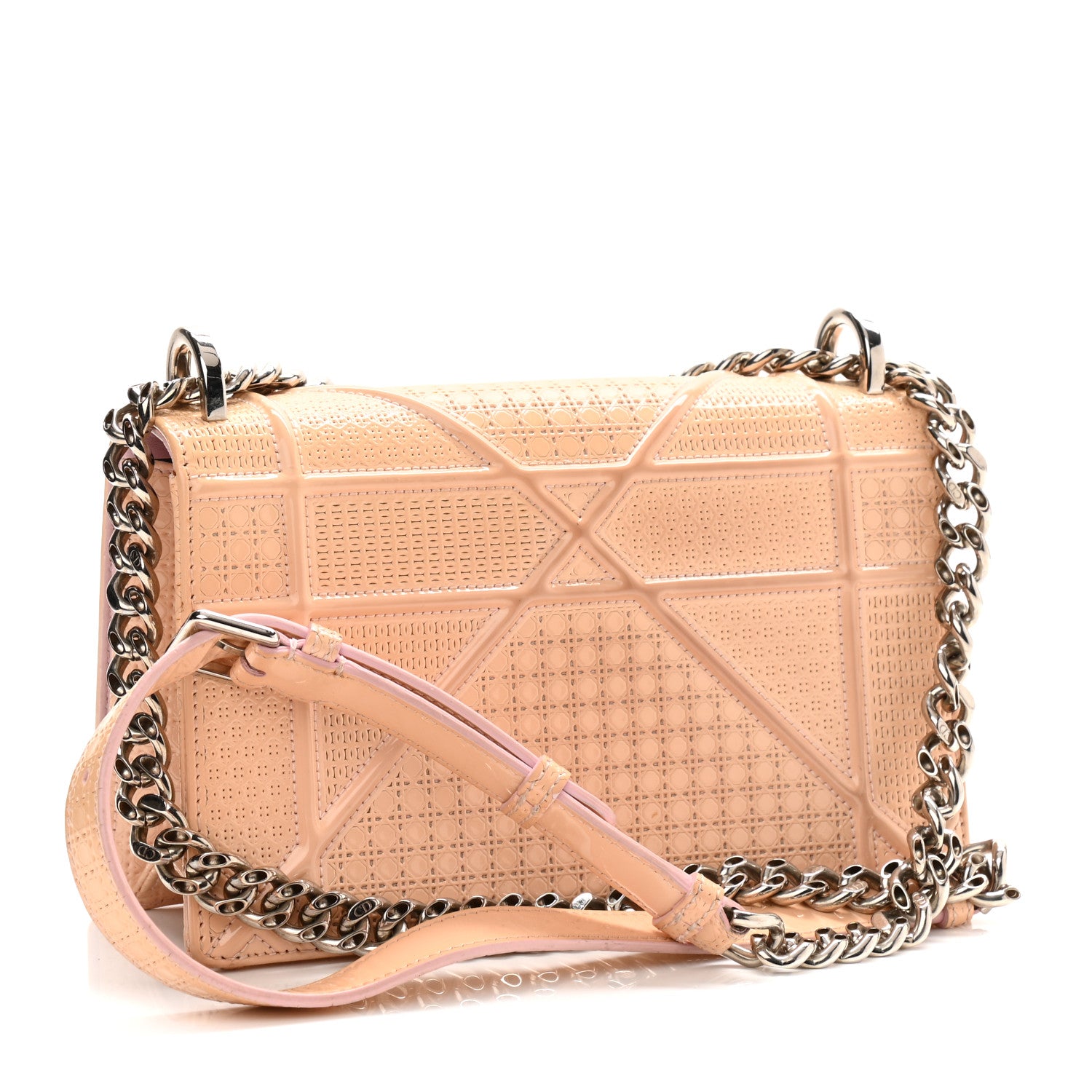 Christian Dior Patent Micro-Cannage Small Diorama Flap Bag Rose 3 of 13