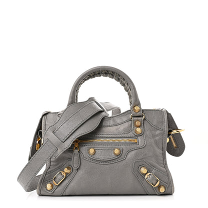 Balenciaga Agneau Giant 12 Gold Hardware Mini City Gris Pyrite 1 of 11