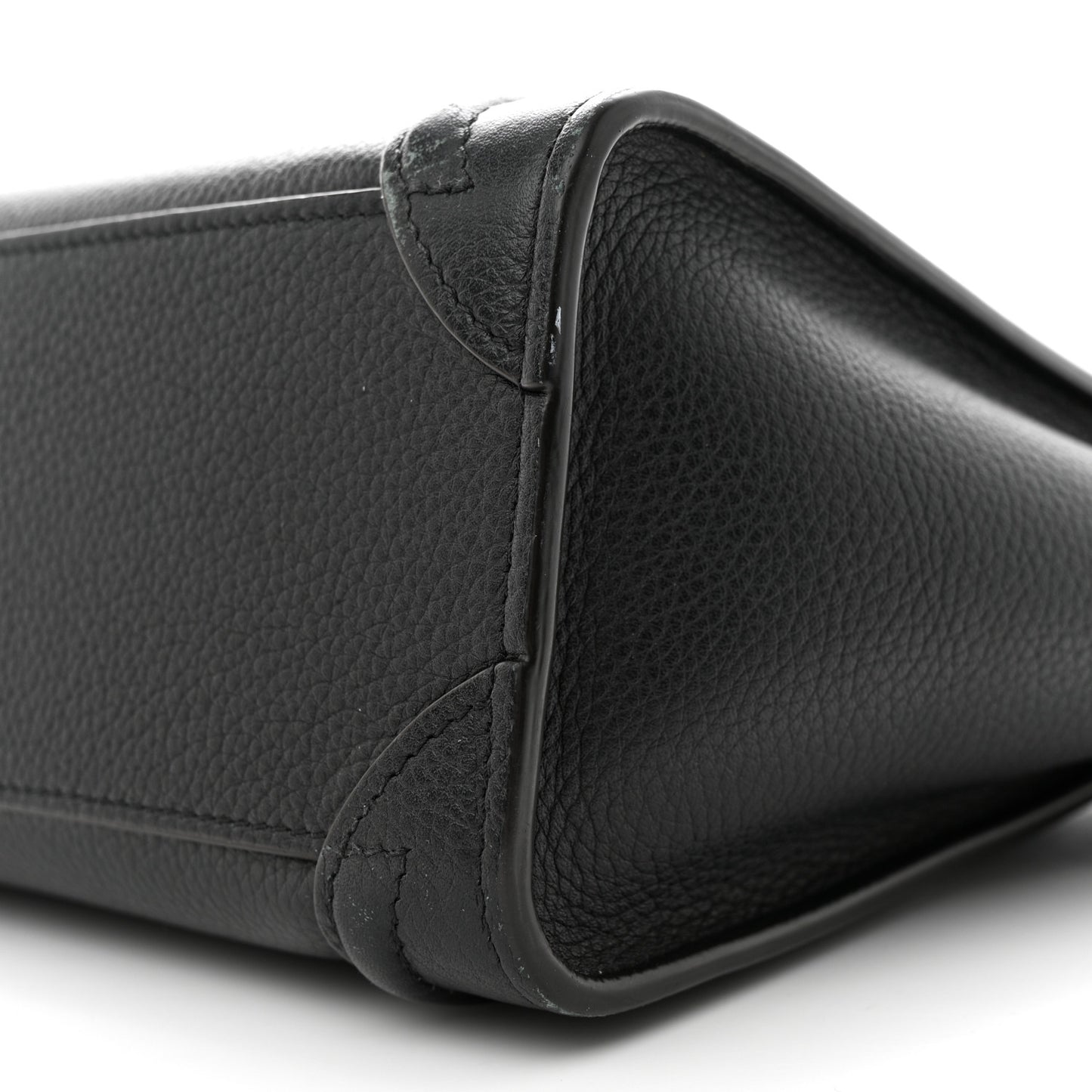 Drummed Calfskin Nano Luggage Black