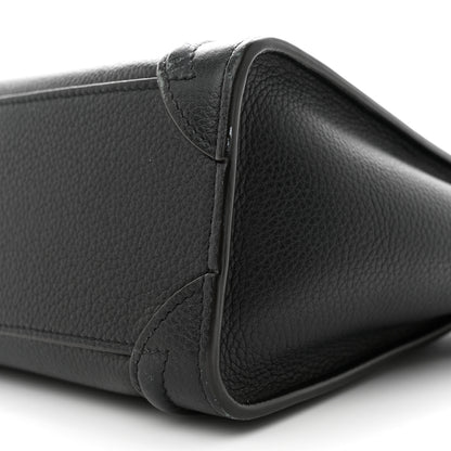 Celine Drummed Calfskin Nano Luggage Black 9 of 19