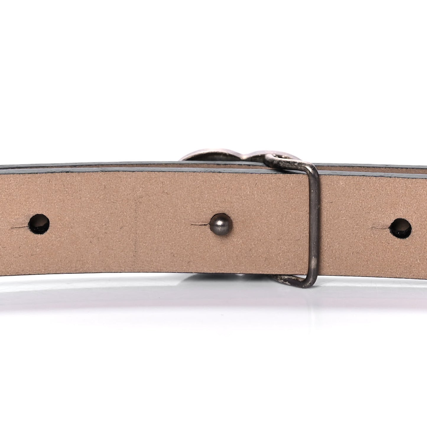 Lambskin CC Chain Belt 85 34 Black Silver