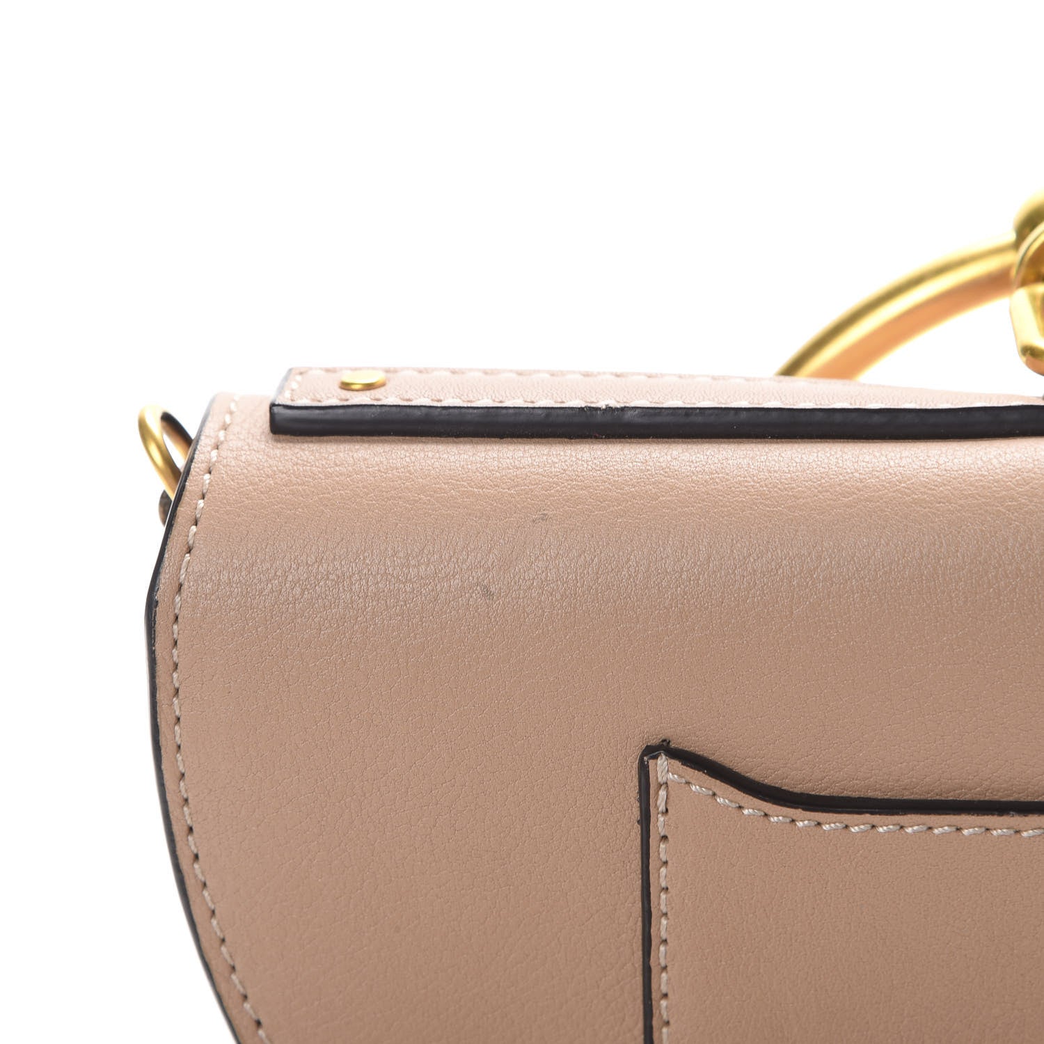 Chloe Calfskin Small Nile Bracelet Minaudiere Bag Biscotti Beige 11 of 14