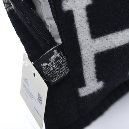 Hermes Wool Cashmere Avalon III Pillow PM Ecru Black 3 of 3