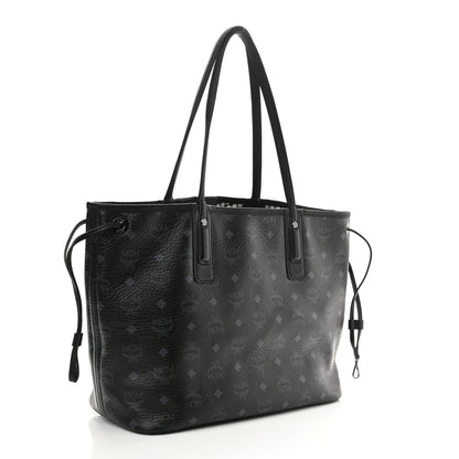 MCM Visetos Medium Liz Reversible Shopper Tote Black 5 of 12