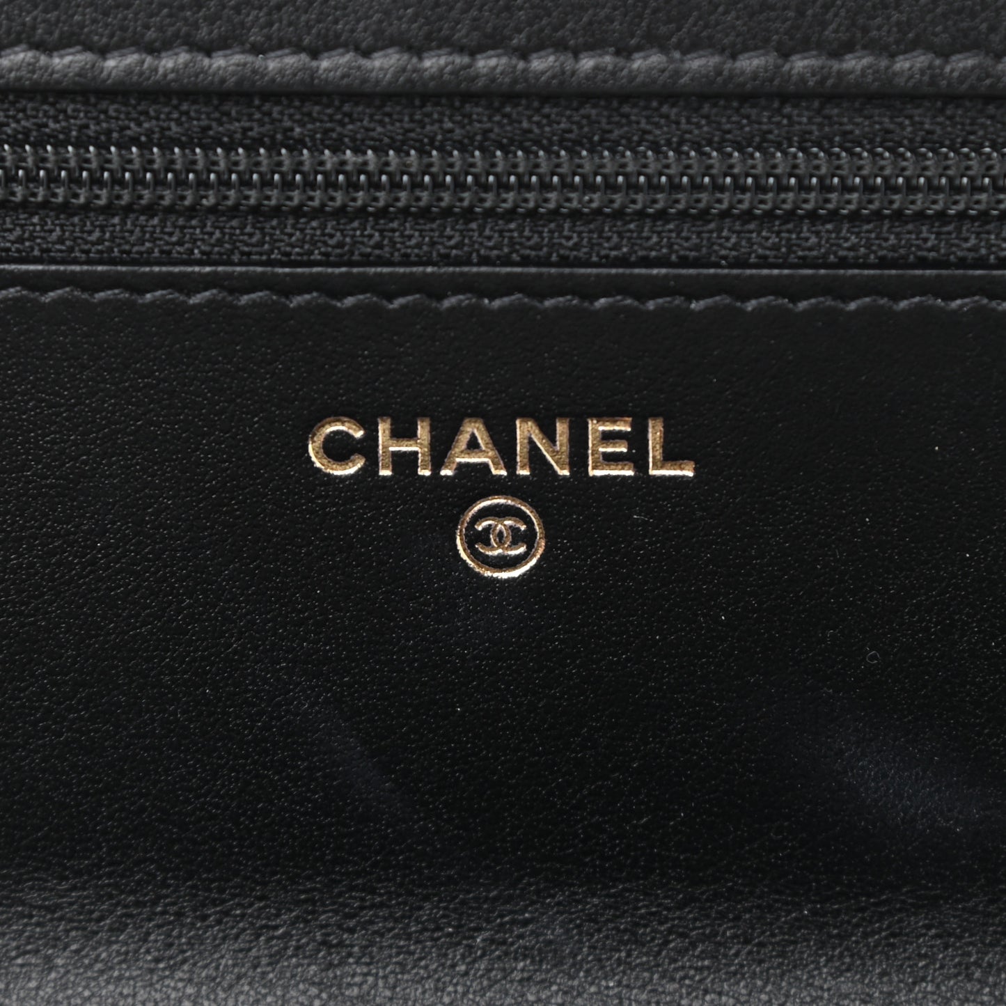 Calfskin Quilted Perfect Fit Wallet On Chain WOC Black