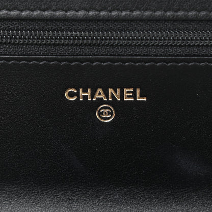 Chanel Calfskin Quilted Perfect Fit Wallet On Chain WOC Black 7 of 12