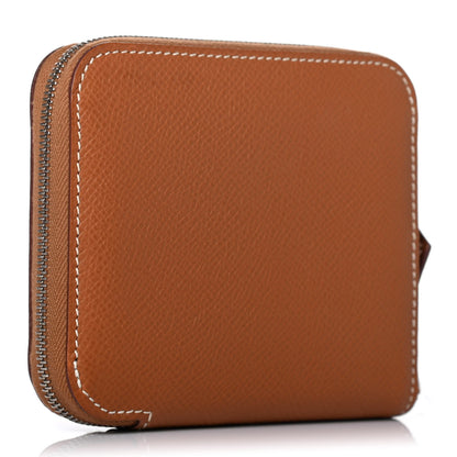 Hermes Epsom Silk'in Compact Wallet Gold 2 of 4