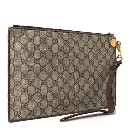 Gucci GG Supreme Monogram Courrier Embroidered UFO Pouch Beige New Acero 3 of 15