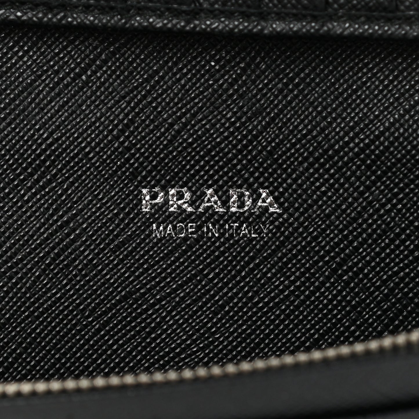 Saffiano Triangle Continental Flap Wallet Black