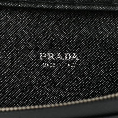 Prada Saffiano Triangle Continental Flap Wallet Black 7 of 10