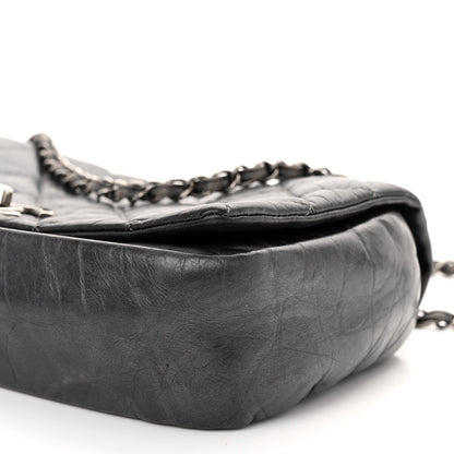 Chanel Aged Calfskin Quilted Small Pondichery Flap Dark Grey 10 of 12