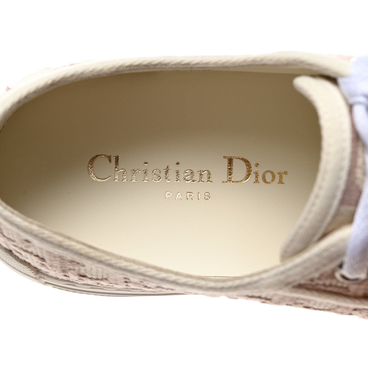Christian Dior Canvas Oblique Walk'N'Dior Low Top Sneakers 37.5 Powder Nude 3 of 9