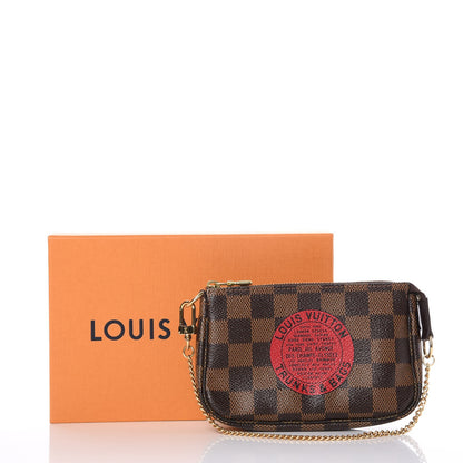 Louis Vuitton Damier Ebene Complice Trunks and Bags Mini Pochette Accessories Red 8 of 8