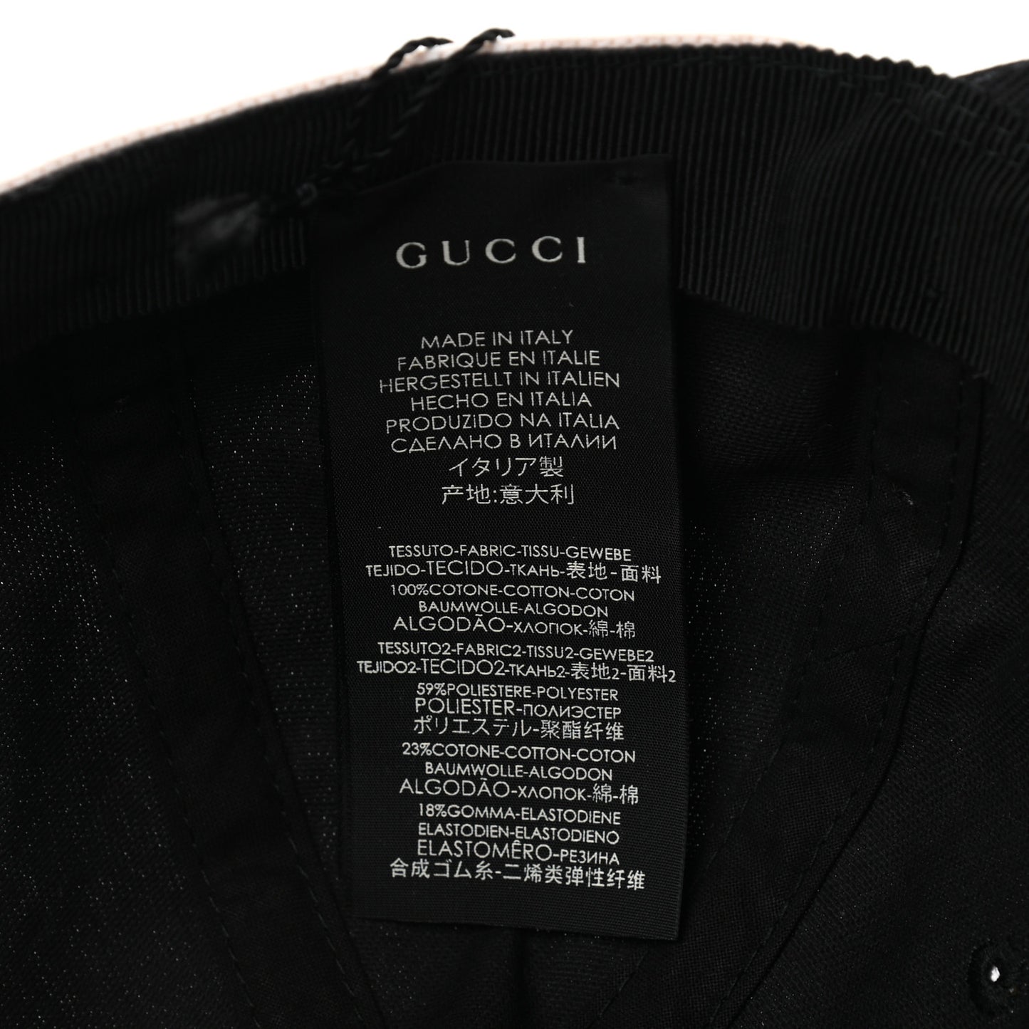 Gabardine Gucci Headband Baseball Hat M Black