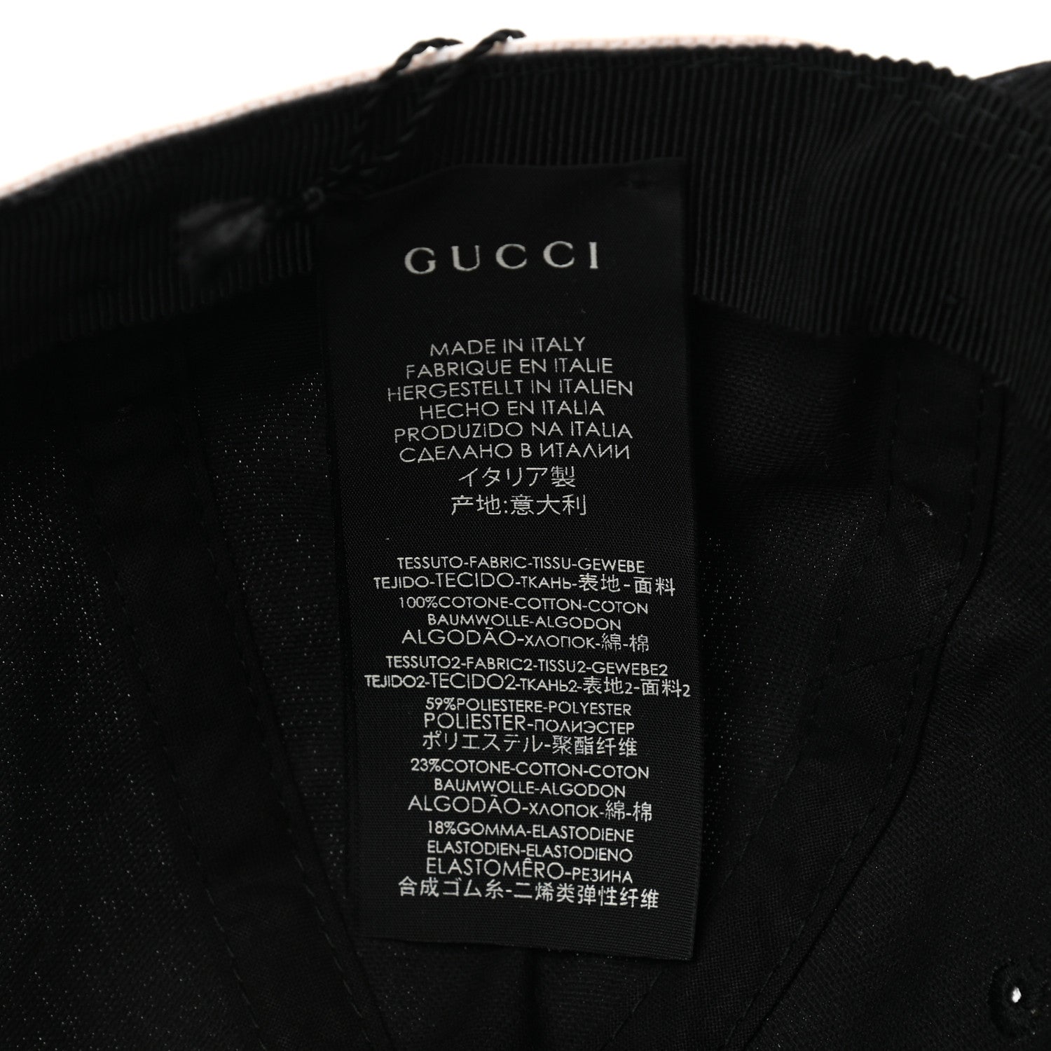 Gucci Gabardine Gucci Headband Baseball Hat M Black 8 of 9