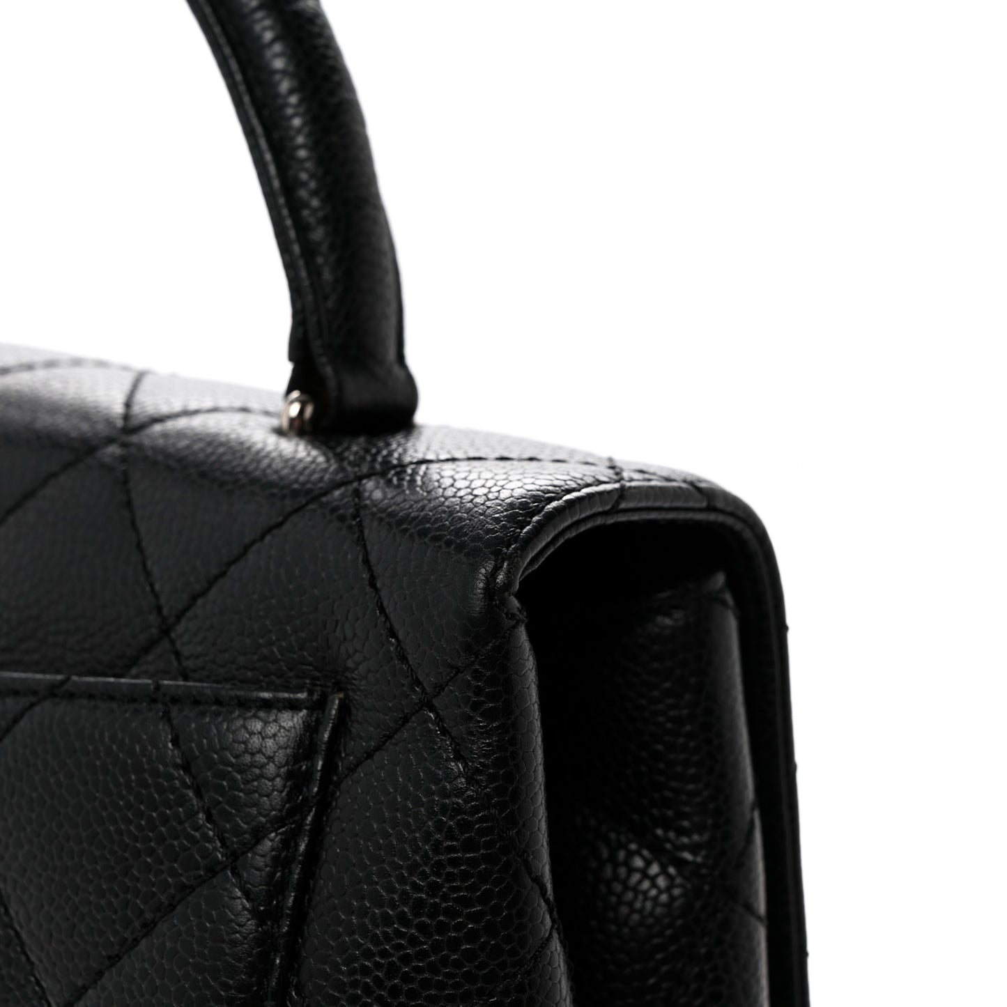 Caviar Quilted Jumbo Kelly Flap Black