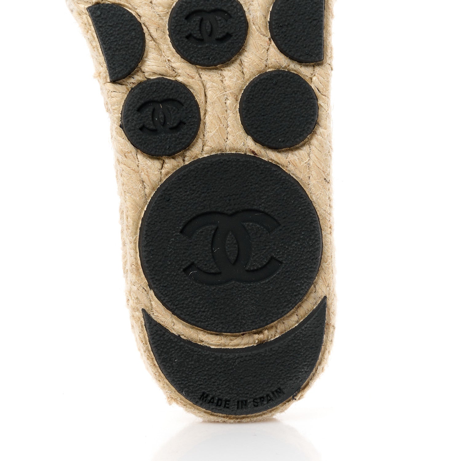 Chanel Wool Laminated Lambskin CC Slide Sandals 38 Black Gold 6 of 9