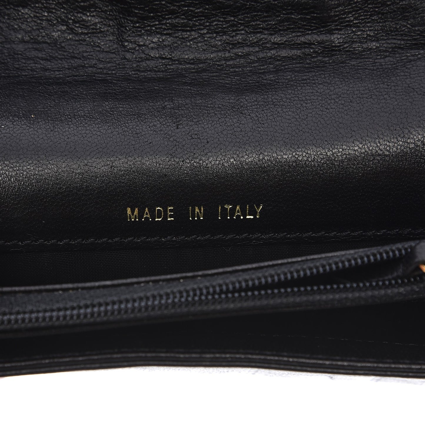 Lambskin Chocolate Bar Quilted Wallet Black