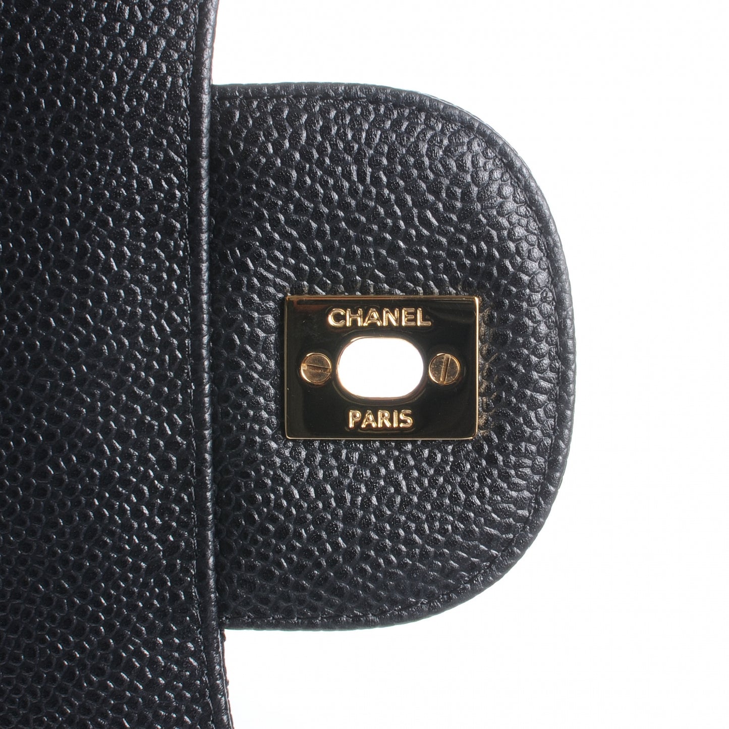 Caviar Quilted Maxi Double Flap Black