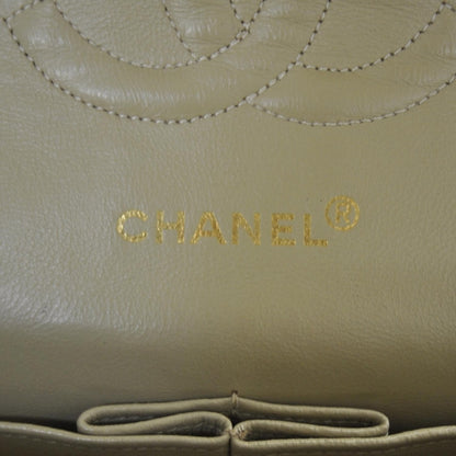 Chanel Lambskin Medium Double Flap Beige GHW 9 of 12