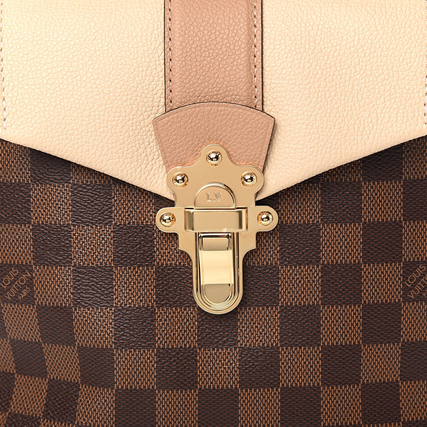 Damier Ebene Clapton Backpack Creme