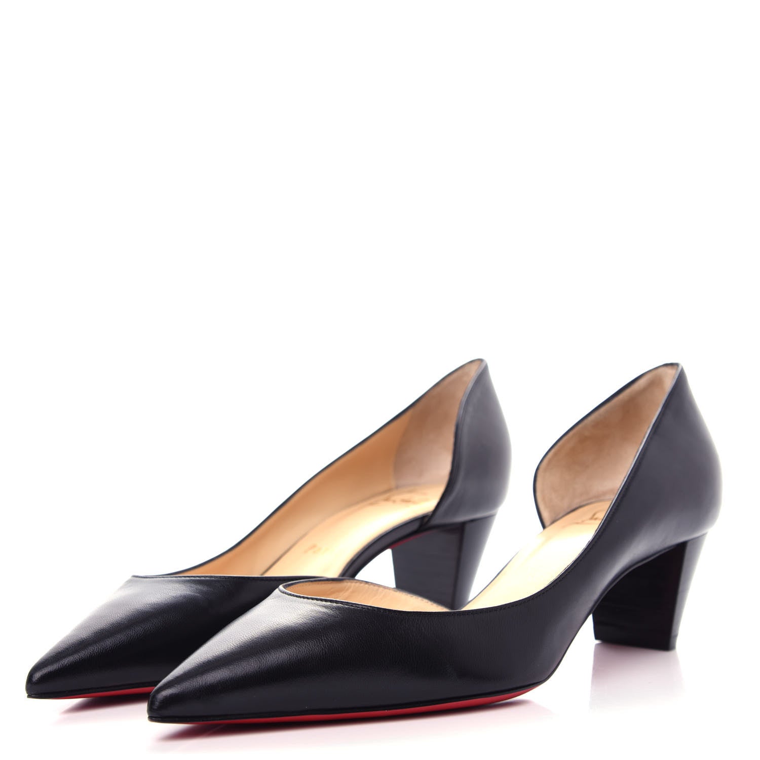 Christian Louboutin Kid Cuoio Karera 45 Pumps 38 Black 3 of 10