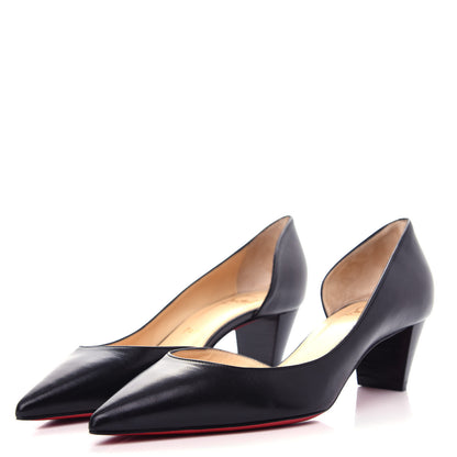 Christian Louboutin Kid Cuoio Karera 45 Pumps 38 Black 3 of 10